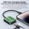 PLXTONE GS1 lightning محول سماعة وشاحن للايفون