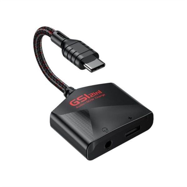 2026/07/88470.jpg PLXTONE GS1 type c to type c, 3.5m محول تايب سي الي شاحن وسماعه