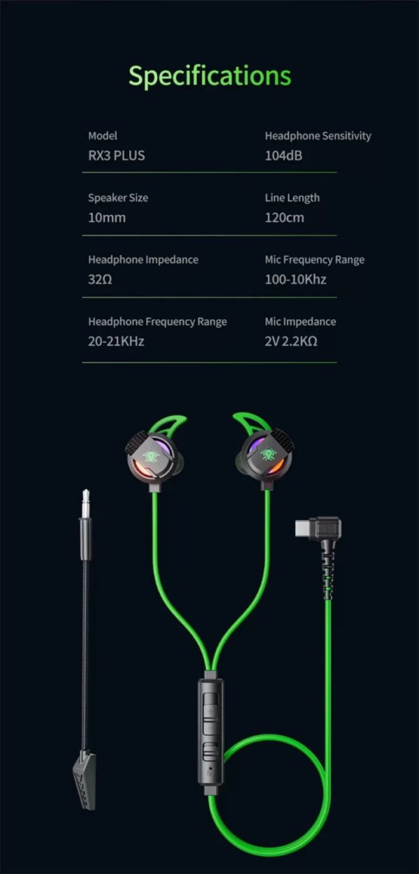 PLXTONE RX3 Plus سماعة العاب من بلكستون تايب سي